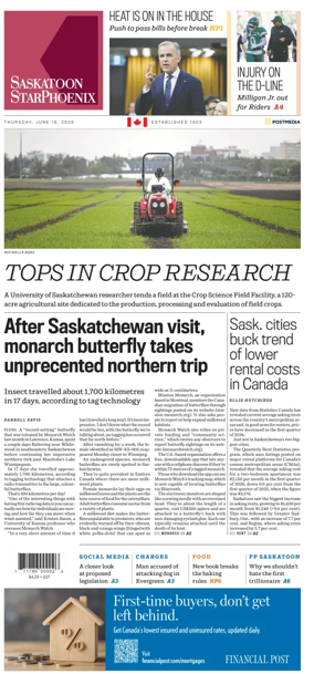 Cover of Saskatoon StarPhoenix
