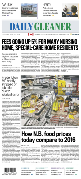 Cover of The Daily Gleaner