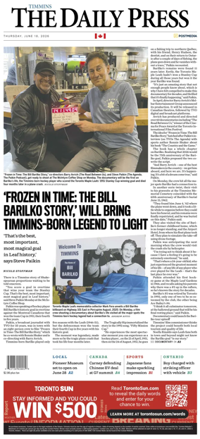 Cover of The Daily Press (Timmins)