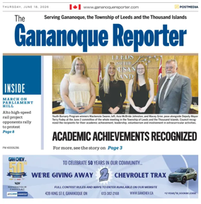 Cover of The Gananoque Reporter