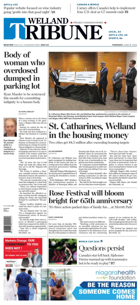 Cover of The Welland Tribune