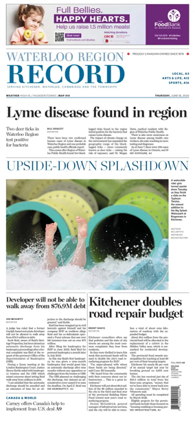 Cover of Waterloo Region Record