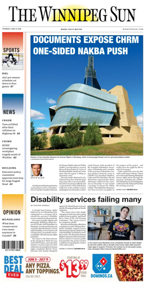 Cover of Winnipeg Sun