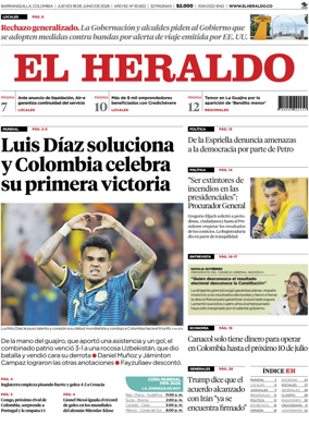 Cover of El Heraldo (Colombia)