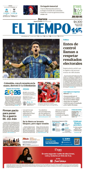 Cover of El Tiempo (Bogota)