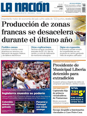 Cover of La Nacion (Costa Rica)