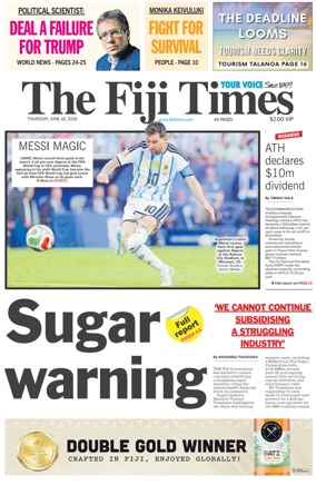 Cover of The Fiji Times