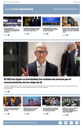 Cover of Euronews Business (Spanish) Compiled Edition