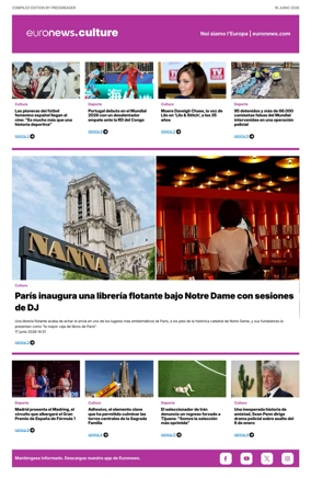 Cover of Euronews Culture and Sport (Spanish) Compiled Edition