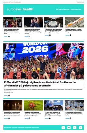 Cover of Euronews Health (Spanish) Compiled Edition