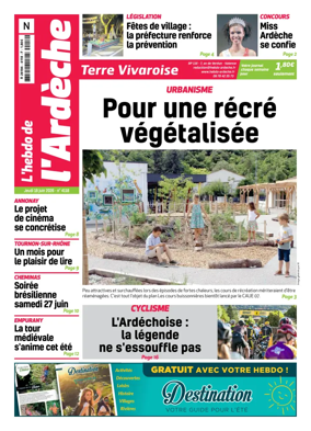 Cover of L'Hebdo de l'Ardeche – edition Nord