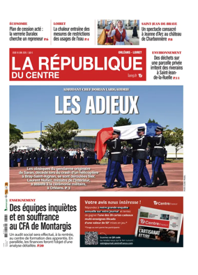 Cover of La Republique du Centre (Orleans - Loiret))