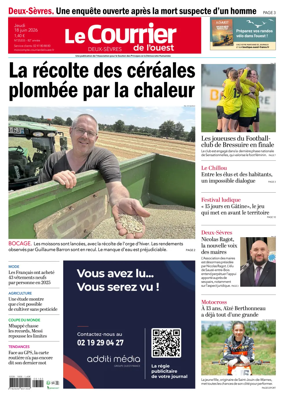 Cover of Le Courrier de l’Ouest (Deux-Sevres)