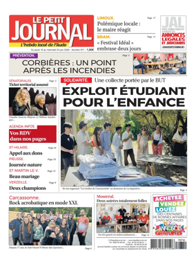 Cover of Le Petit Journal - L'hebdo local de l'Aude