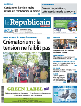 Cover of Le Republicain (Sud-Gironde)