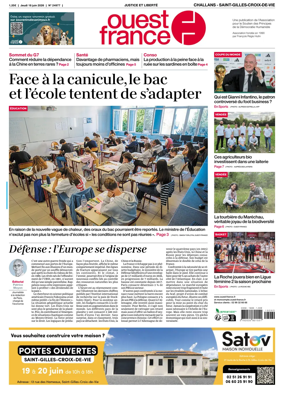 Cover of Ouest France (Challans / Saint-Gilles-Croix-de-Vie)