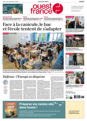 Cover of Ouest France (Cholet)