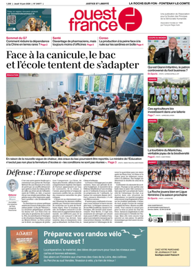 Cover of Ouest France (La Roche-sur-Yon - Fontenay-le-Comte)