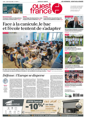 Cover of Ouest France (Les Herbiers / Montaigu)