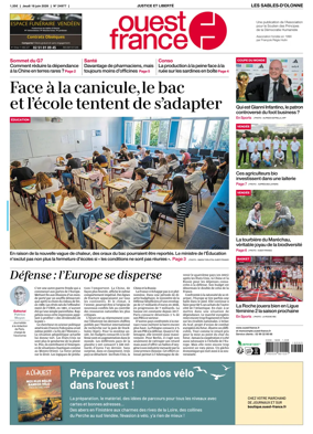 Cover of Ouest France (Les Sables-d'Olonne)