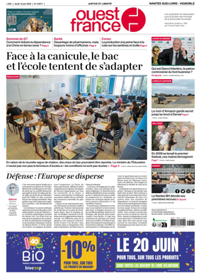 Cover of Ouest France (Nantes / Sud-Loire / Vignoble)