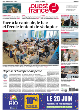 Cover of Ouest France (Nantes)