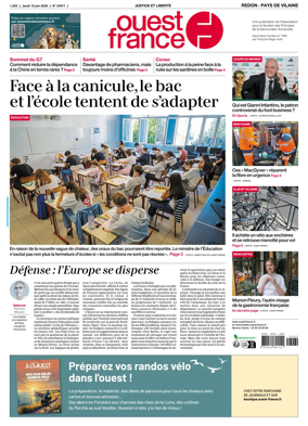 Cover of Ouest France (Redon / Pays de Vilaine)