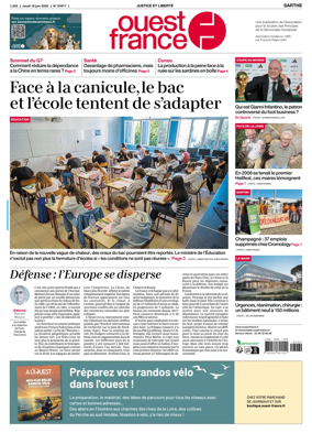 Cover of Ouest France (Sarthe)
