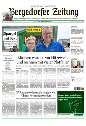 Cover of Bergedorfer Zeitung