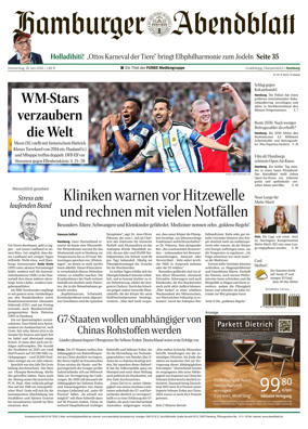 Cover of Hamburger Abendblatt (Hamburg)