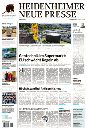 Cover of Heidenheimer Neue Presse