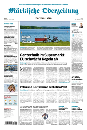 Cover of Markische Oderzeitung Bernau