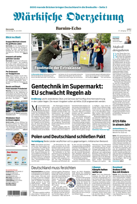 Cover of Markische Oderzeitung Eberswalde
