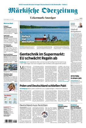 Cover of Markische Oderzeitung Uckermarkanzeiger