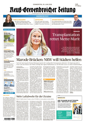 Cover of Neuss-Grevenbroicher Zeitung Neuss