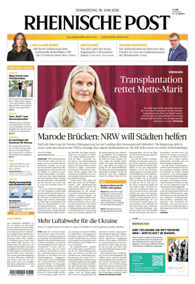 Cover of Rheinische Post - Monchengladbach and Korschenbroich