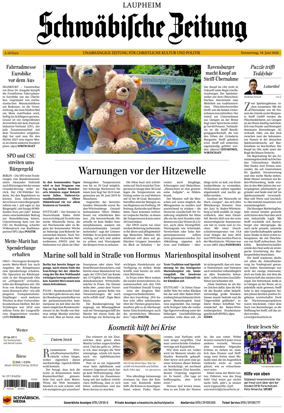 Cover of Schwabische Zeitung (Laupheim)