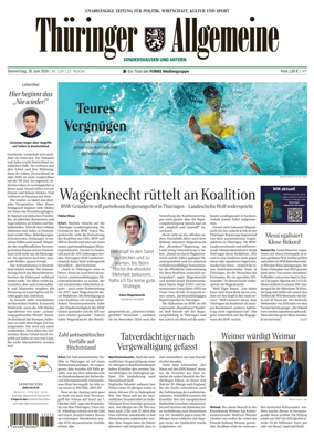 Cover of Thuringer Allgemeine (Sonderhausen und Artern)