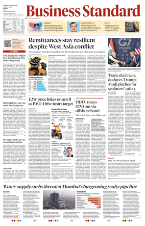 Cover of Business Standard