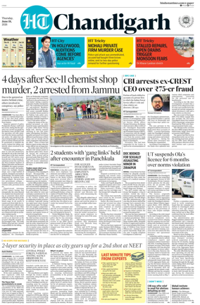 Cover of Hindustan Times (Chandigarh) - Live