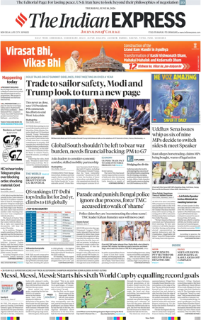 Cover of The Indian Express