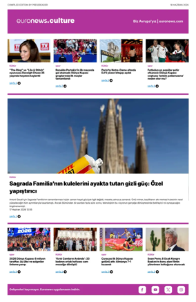 Cover of Euronews Culture and Sport (Turkish) Compiled Edition