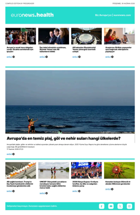 Cover of Euronews Health (Turkish) Compiled Edition