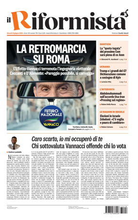 Cover of Il Riformista (Italy)