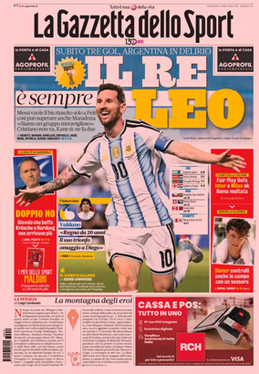 Cover of La Gazzetta dello Sport