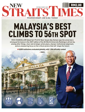 Cover of New Straits Times