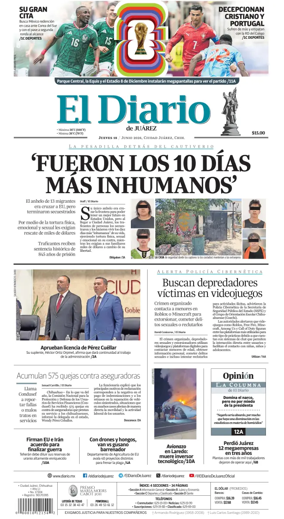Cover of El Diario de Juarez