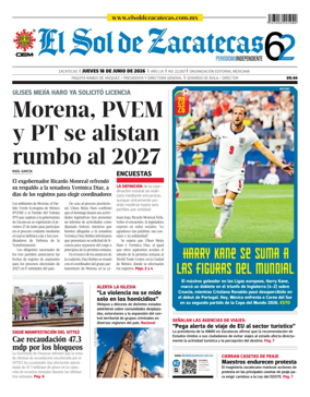 Cover of El Sol de Zacatecas