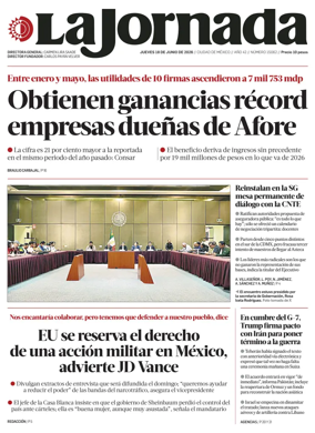 Cover of La Jornada