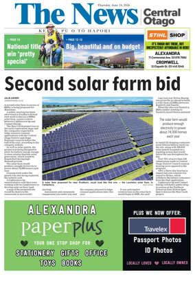 Cover of Central Otago News